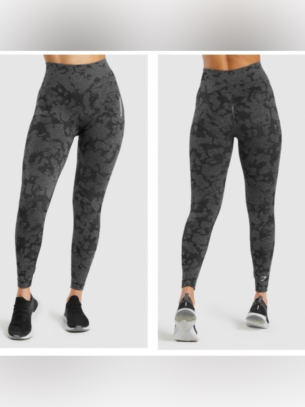 Gymshark Adapt Gray Camo Seamless High Waist Leggings Womens Size M